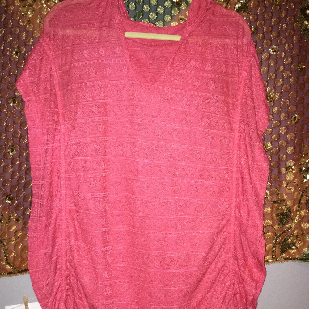 Roxy bathing suit cover size S pink